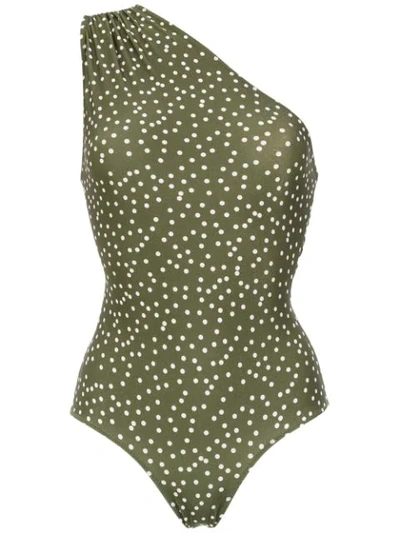 Adriana Degreas One Shoulder Swimsuit - Green