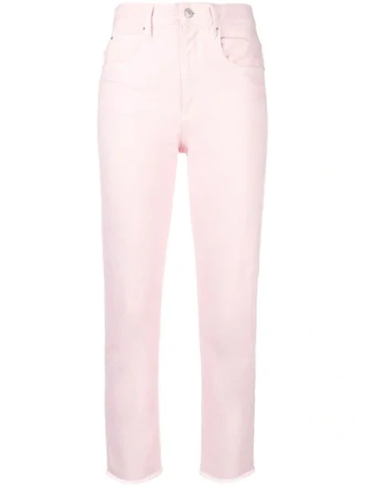 Isabel Marant Étoile Cropped Jeans In Pink & Purple