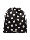 Miu Miu Daisy Drawstring Pouch - Black