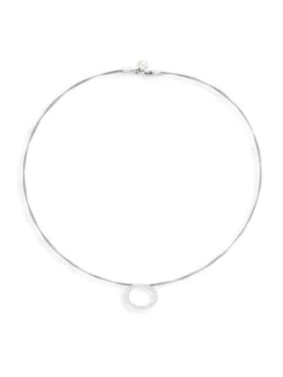 Alor Women's Classique 18k White Gold, Stainless Steel & Diamond Pendant Necklace