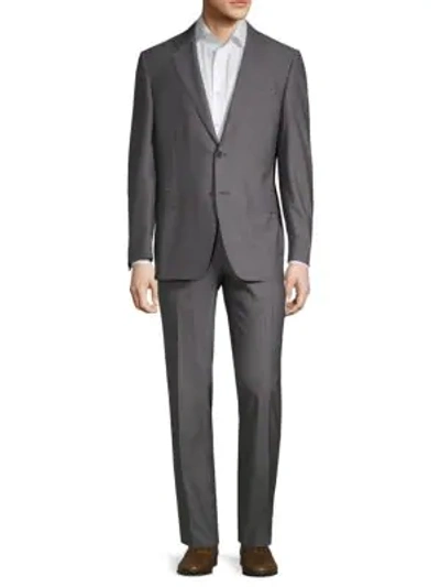 Canali Slim-fit Super 150 Striped Wool Suit In Grey