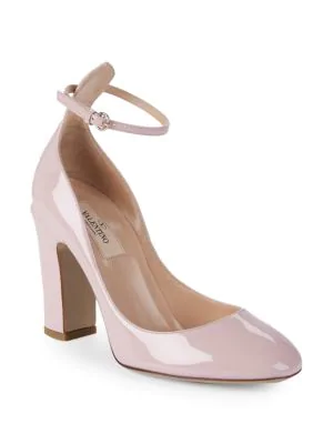 light pink patent leather heels