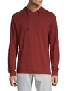 Vince Cotton Pullover Hoodie In Pomegranate