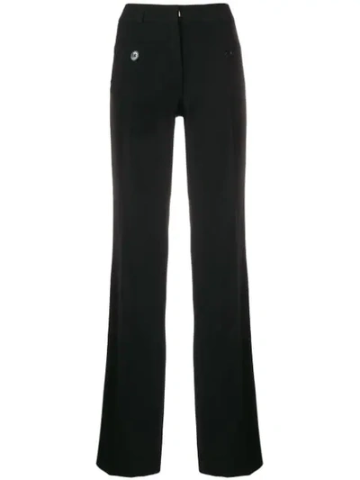 Carven Side Striped Trousers In Black