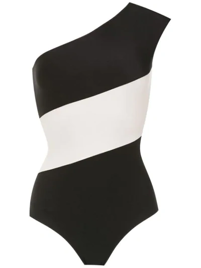 Adriana Degreas One Shoulder Swimsuit In Black