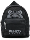 Kenzo Tiger Canvas Backpack In Black