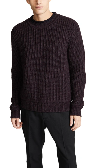 3.1 Phillip Lim / フィリップ リム Chunky Wool Sweater In Aubergine