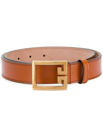 Givenchy Logo Belt In Brown