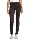 Ag Prima Sateen Cigarette Skinny Jeans In Bitter Chocolate