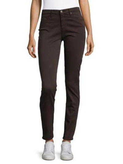 Ag Prima Sateen Cigarette Skinny Jeans In Bitter Chocolate