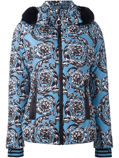Versace Hooded Baroque Puffer Jacket | ModeSens