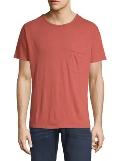 7 For All Mankind Short-sleeve Cotton Tee In Sun Washed Red