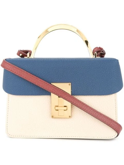 The Volon Colour-block Tote - Blue