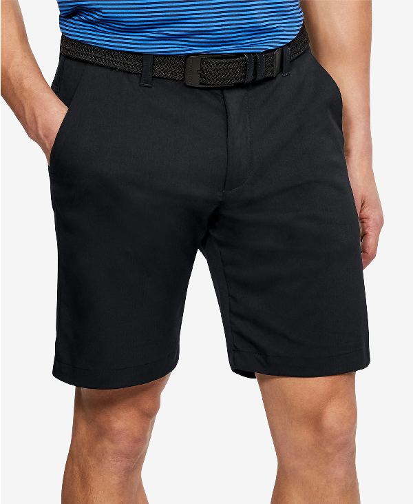 under armour black golf shorts