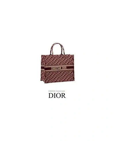 Fashion Concierge Vip Dior Book Tote In Burgundy
