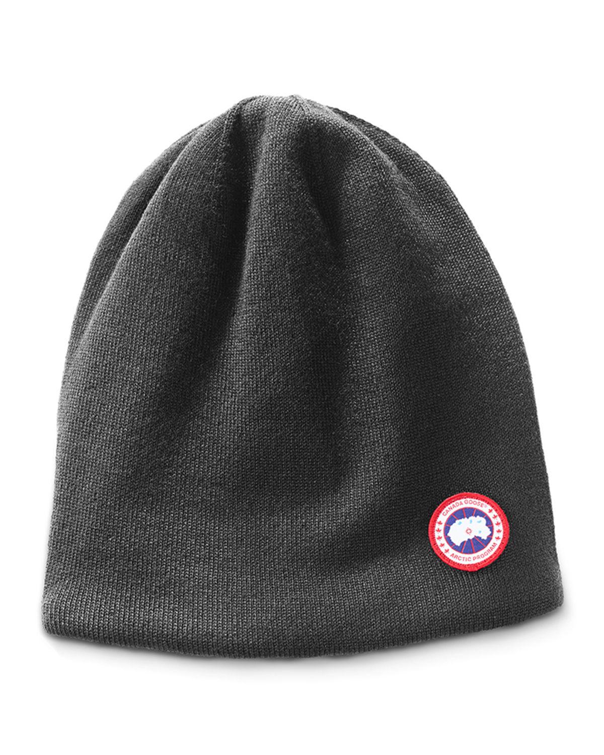 Canada Goose Men's Standard Logo Toque Winter Beanie Hat In Gray | ModeSens