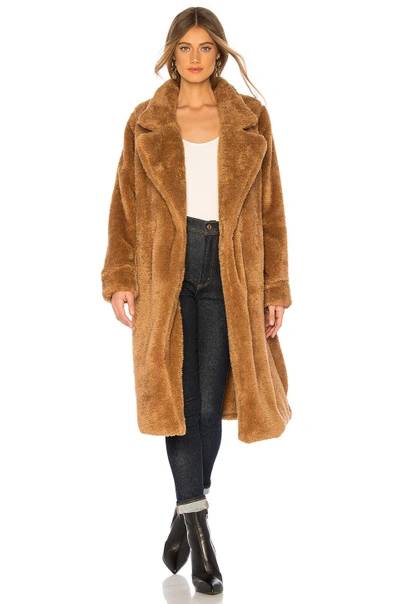 Lovers & Friends Lovers + Friends Teddy Fur Coat In Brown. In Camel