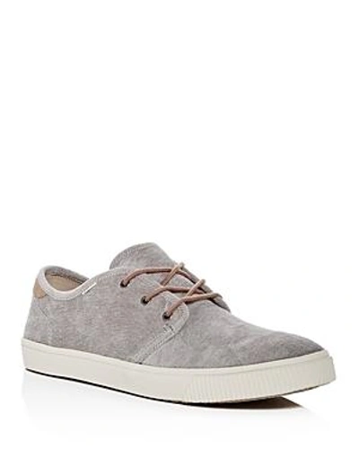 Toms Men's Carlo Corduroy Lace Up Sneakers In Cement