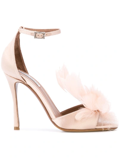 Tabitha Simmons Women's Satin & Feather High-heel Sandals In Pink
