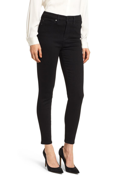 Liverpool Chloe Pull-on Stretch Skinny Ankle Jeans In Black Rinse