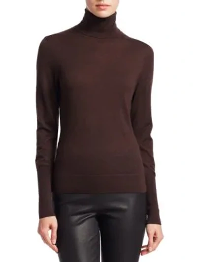 Saks Fifth Avenue Collection Cashmere Turtleneck Sweater In Coffee Espresso