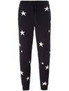 Chinti & Parker Star-intarsia Cashmere Track Pants In Black Cream