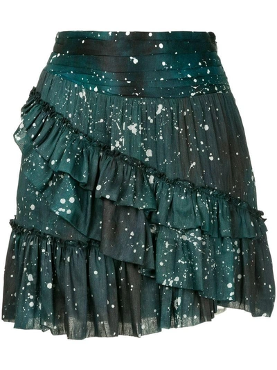 Aje Techado Ruffle Mini Skirt - Green