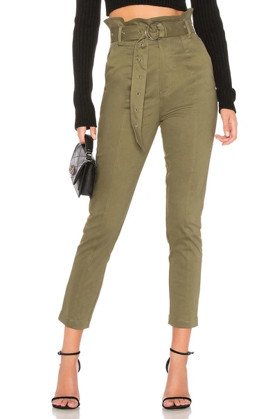 About Us Tierra Buckle Pant In Olive Green