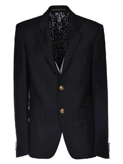 Givenchy Single Breasted Blazer In Black
