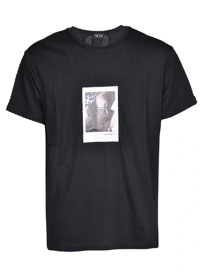 N°21 Backstage Print T-shirt In Black