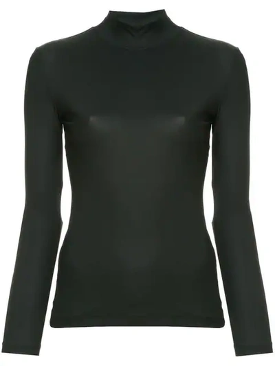 We11 Done We11done Jersey Turtleneck Top - Black