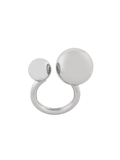 Jil Sander Double Sphere Ring - Metallic