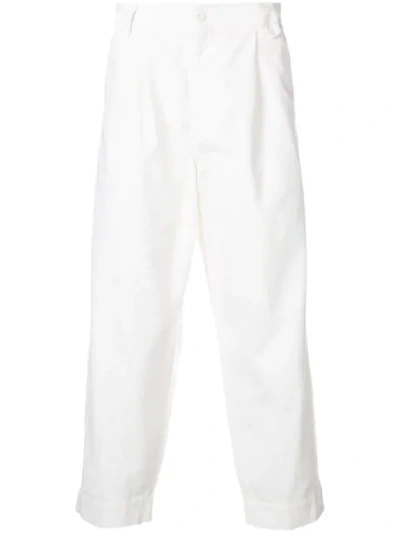 Costumein Cropped Loose-fit Trousers - White