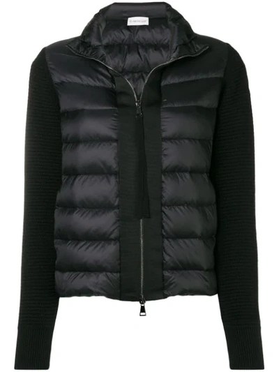 Moncler Zipped Padded Jacket In Black