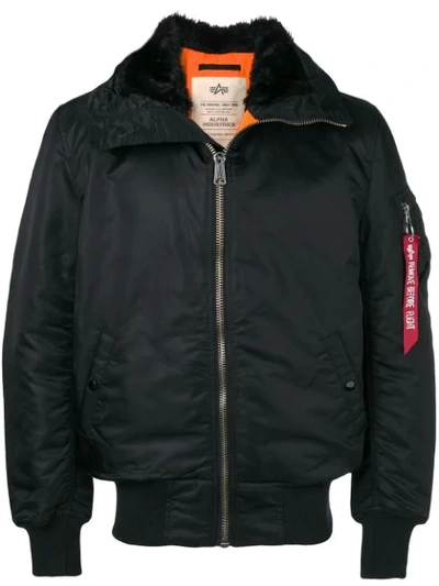 Alpha Industries Flight Jacket In Black