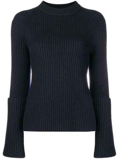 Joseph Long Cuffs Sweater In Blue