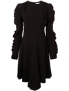 Chloé Ruffle Trimming Sleeves Dress In Black