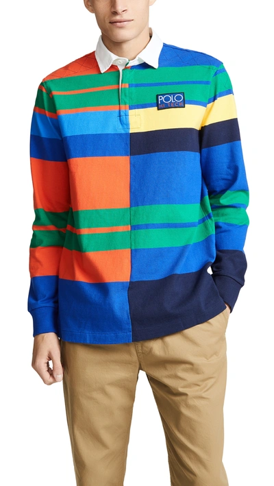 Polo Ralph Lauren Hi Tech Rustic Rugby Polo Shirt In Multi | ModeSens