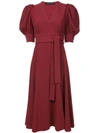 Proenza Schouler Volume Sleeve Dress Red
