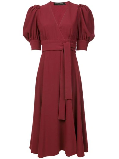 Proenza Schouler Volume Sleeve Dress Red