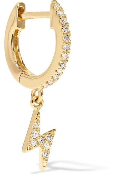 Stone And Strand 14-karat Gold Diamond Hoop Earring