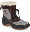 Sorel Tivoli Iii Waterproof Lace-up Winter Boots With Faux Fur In Cattail