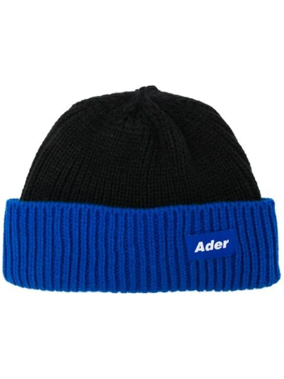 Ader Error Ribbed Knit Beanie In Black