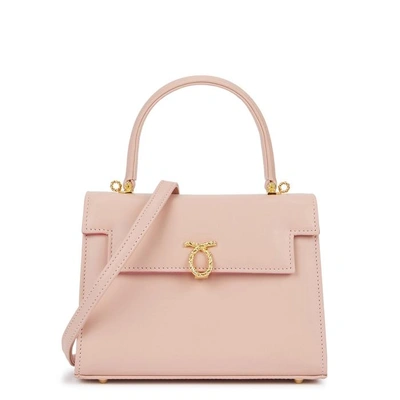 Launer Judi Medium Leather Top Handle Bag In Rose