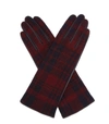 Sonia Rykiel Tartan Wool And Leather Gloves In Multi