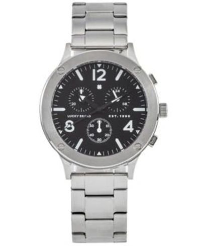 Lucky Brand Men's Chronograph Rockpoint Stainless Steel Bracelet Watch 42mm In Silver