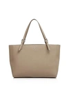 Tory Burch York Buckle Tote In French Grey/silver