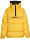 Burberry Halstead Down Pullover Jacket With Detachable Mittens In Bright Yellow