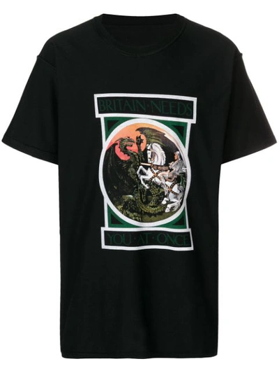 Represent Black Cotton George & The Dragon T-shirt