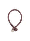 Bottega Veneta Intrecciato Leather Bracelet In Brown